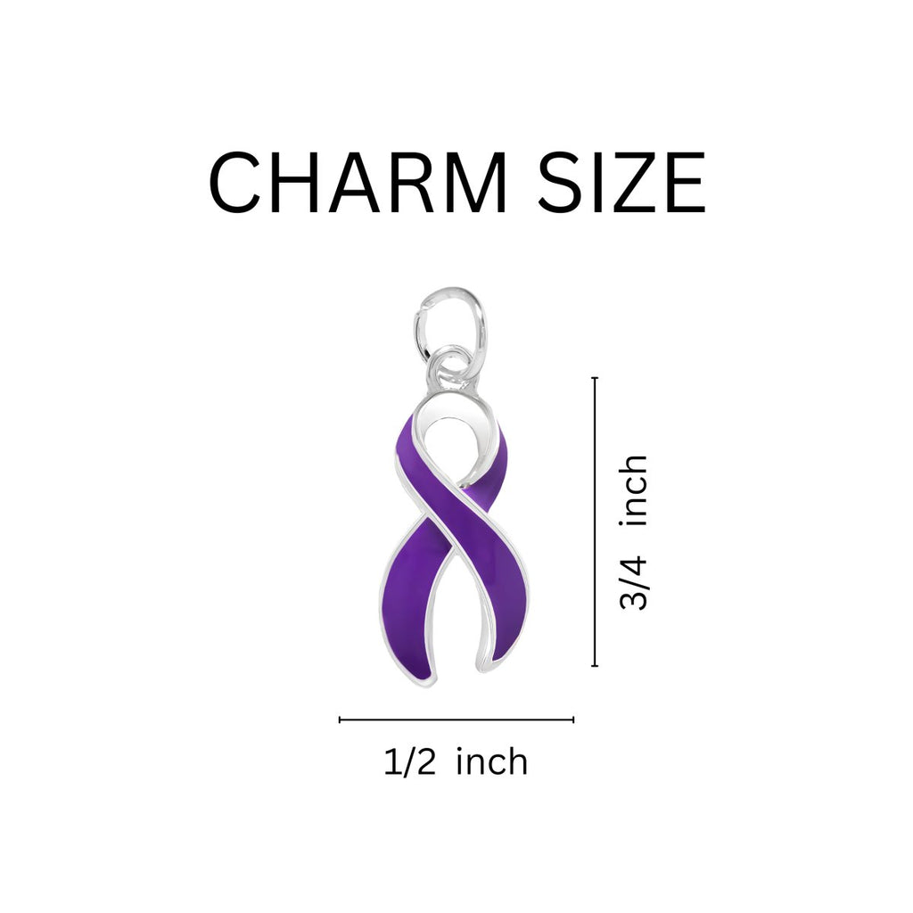 Lupus Awareness Purple Ribbon Charm Where There Is Love Bracelets