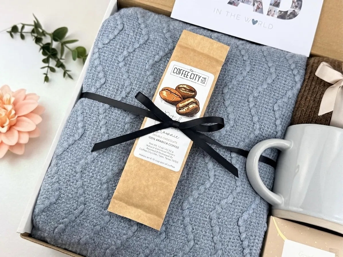 Luxury Father’s Day Gift Box for Dad – Mug, Jerky & Coffee Cookies | Cozy Hug in a Box
