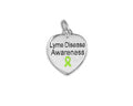 Lyme Disease Awareness Heart Charms