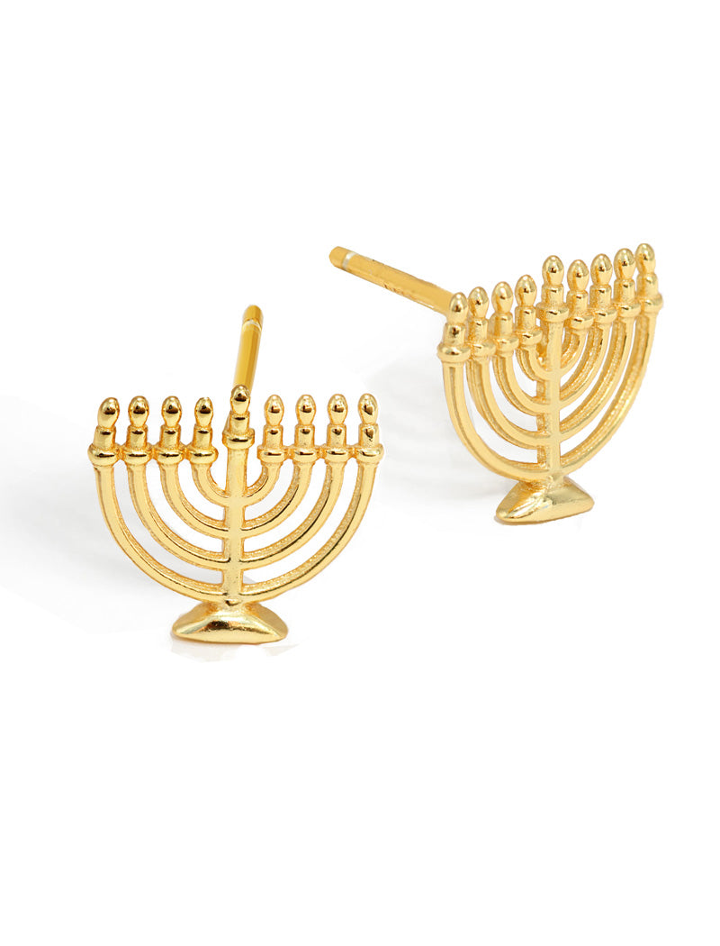 HANUKKAH MENORAH Stud Earrings