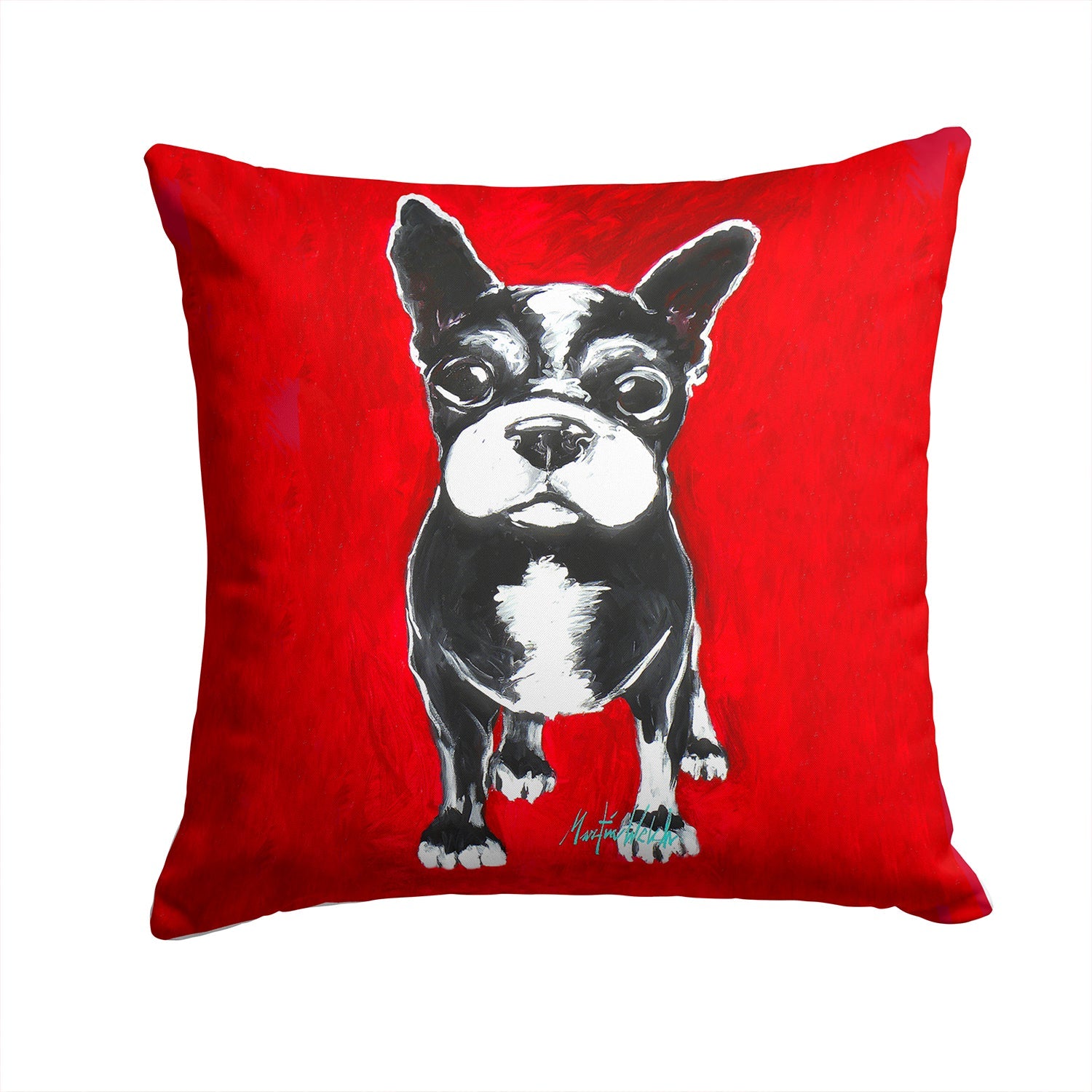 Boston Terrier Runt Throw Pillow - 14x14 Decorative Pillow – Art for Your Home & Patio MW1314PW1414