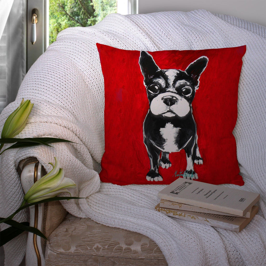 Boston Terrier Runt Throw Pillow - 14x14 Decorative Pillow – Art for Your Home & Patio MW1314PW1414