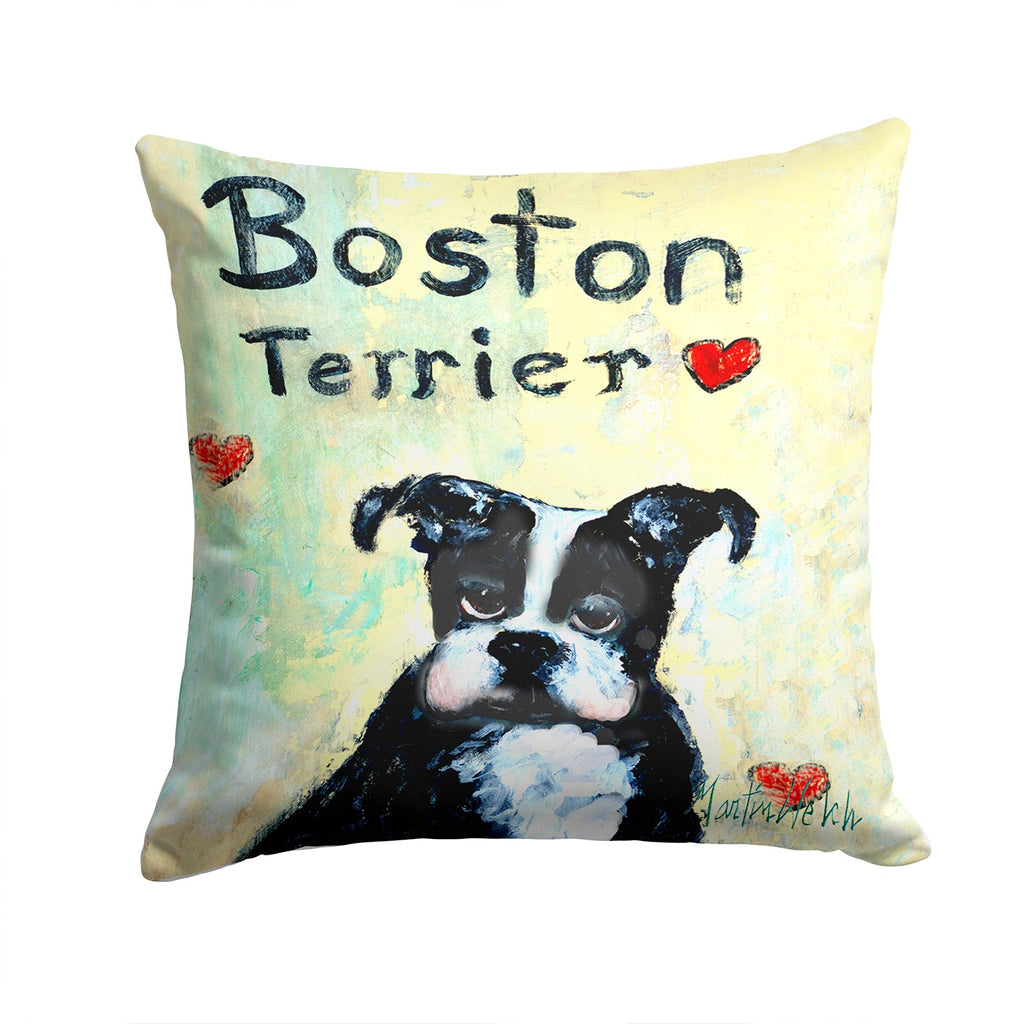 Boston Terrier Where's my Bibb Throw Pillow - 14x14 Decorative Pillow – Art for Your Home & Patio MW1316PW1414