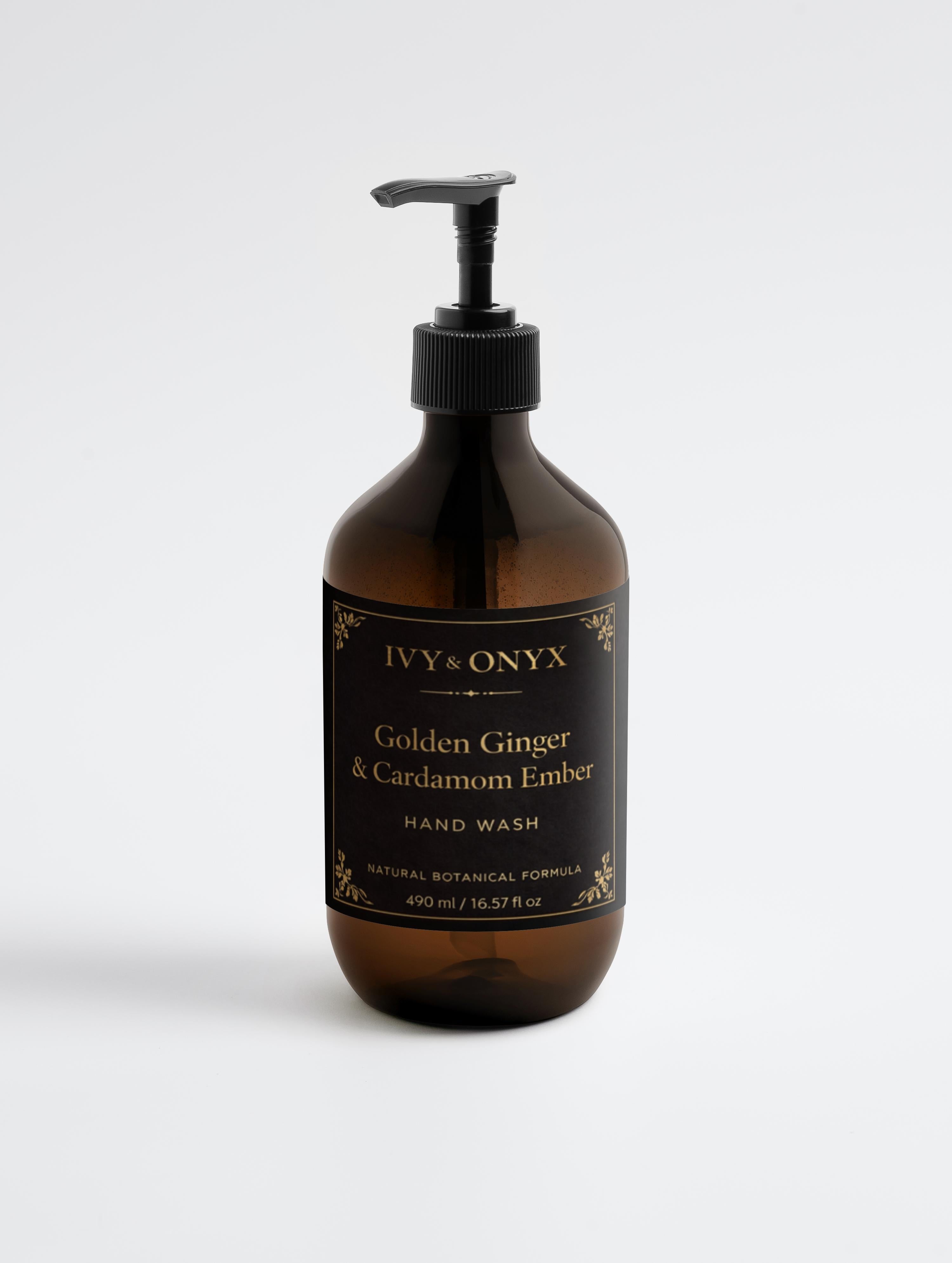 Golden Ginger & Cardamom Ember Luxury Hand Wash – 490ml