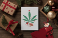 Mary Kushmas + Dope New Year Marijuana Tree Christmas Greeting Cards (1, 10, 30, and 50pcs)