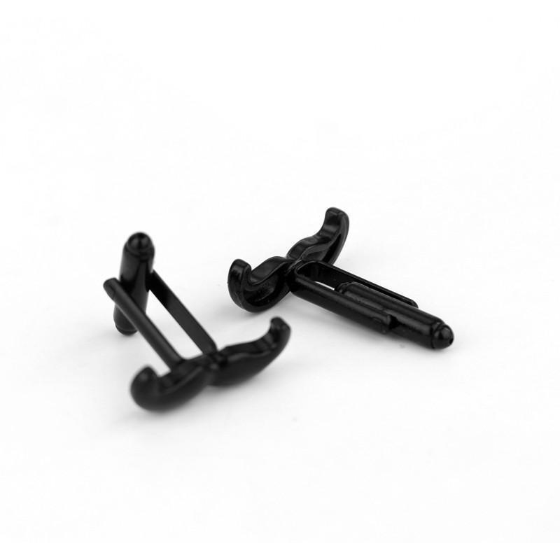 Matte Black Moustache Cufflinks