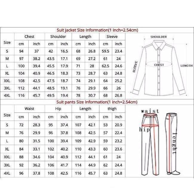 Men's Black One Button Slim Fit Suit - Two Piece
