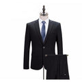 Men's Black One Button Slim Fit Suit - Two Piece