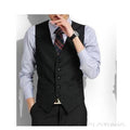 Men's Black Slim Fit Vest
