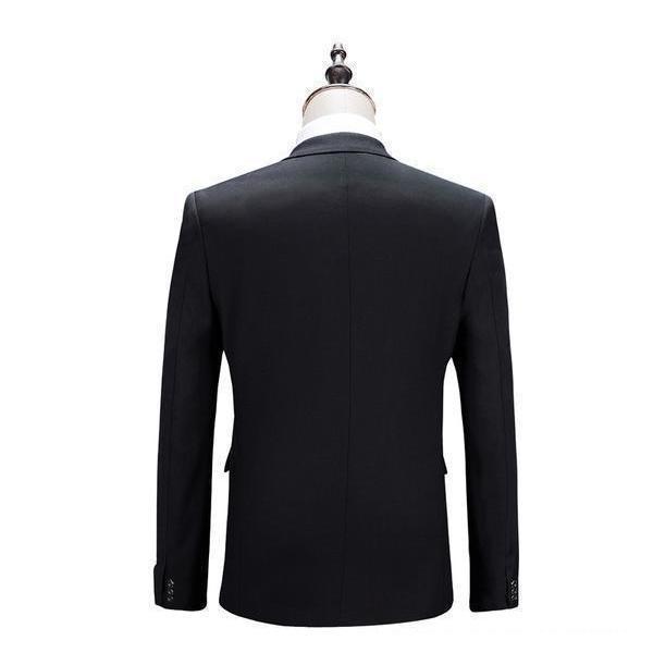 Men's Black Two Button Slim Fit Suit - Two Piece