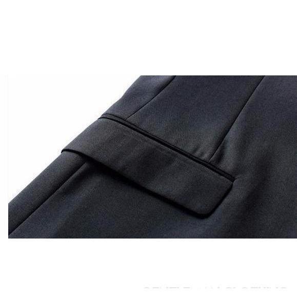 Men's Black Two Button Slim Fit Suit - Two Piece