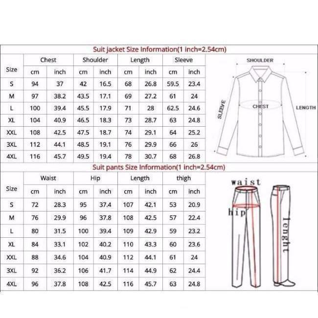 Men's Black Two Button Slim Fit Suit - Two Piece
