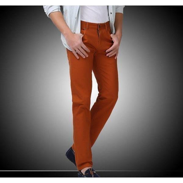 Men's Bronze Slim Fit Straight Jeans - Multiple Sizes