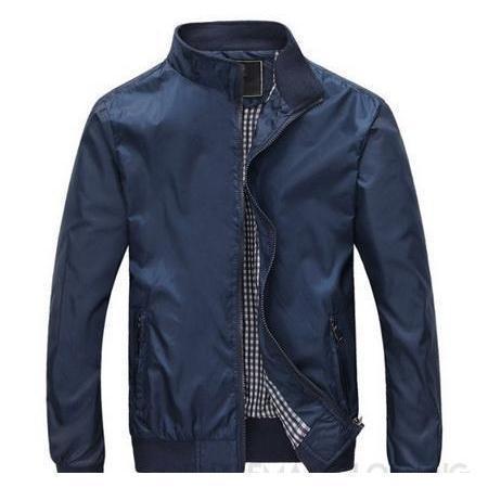 Men's Dark Blue Bomber Jacket