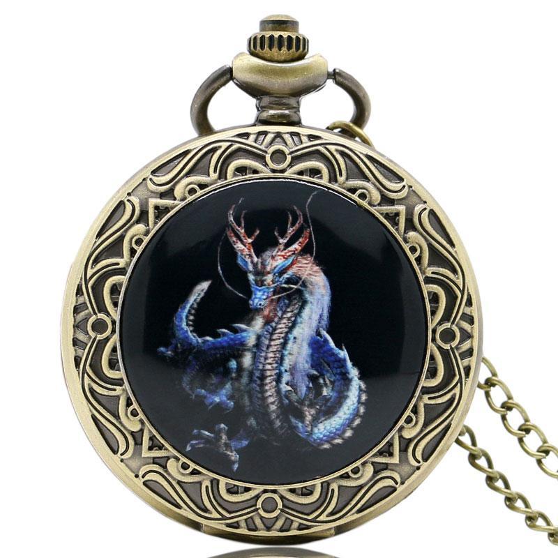 Men's Dragon Themed Pocket Watches