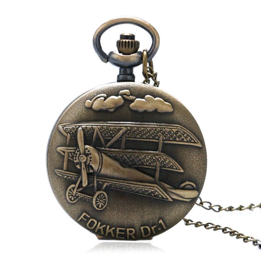 Men's Fighter Plane Pocket Watch