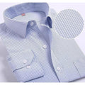 Men's Fine White/Blue Striped Dress Shirt