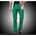 Men's Green Slim Fit Straight Jeans - Multiple Sizes