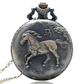 Men's Horse Design Pocket Watch