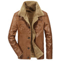Men's Leather Fleece Jacket - 3 Colors