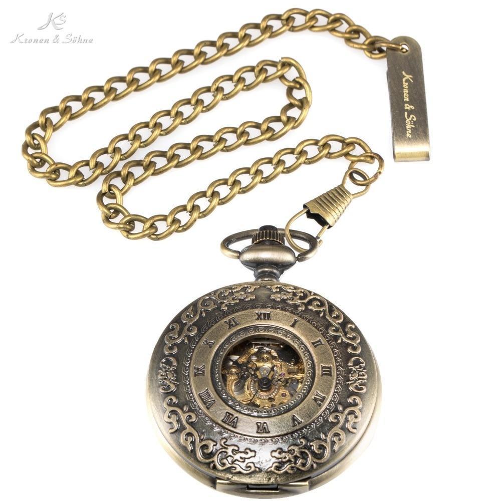 Men's Mechanical Alloy Roman Collection Pocket Watches - 3 Colors