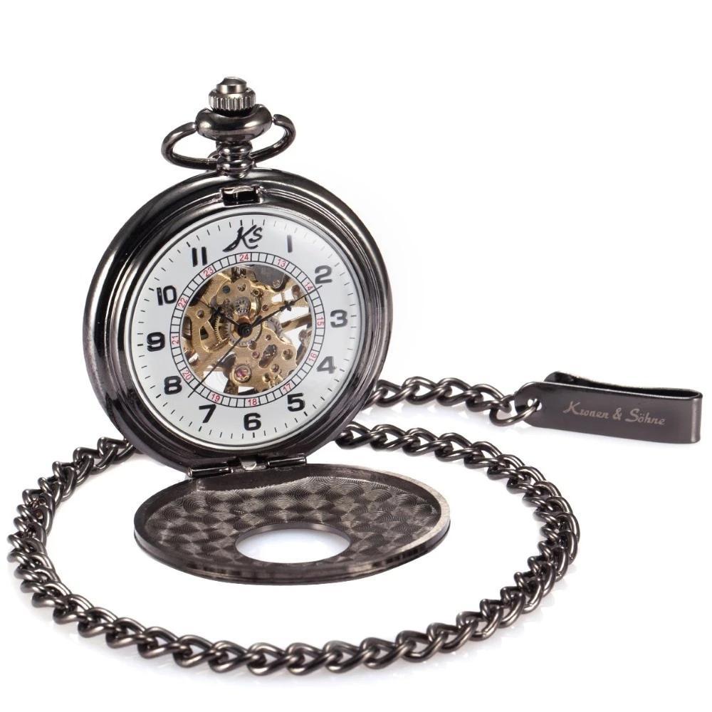 Men's Mechanical Copper Steampunk Pocket Watch
