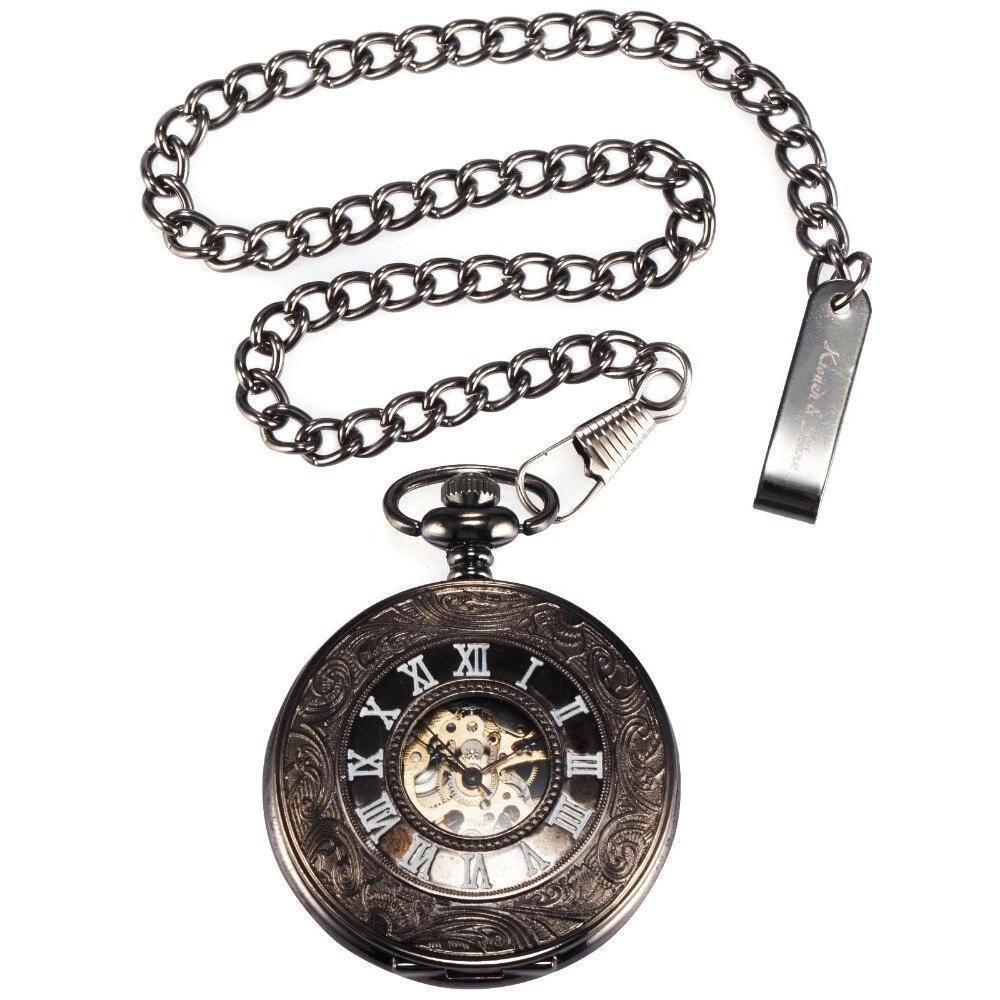 Men's Mechanical Copper Steampunk Pocket Watch