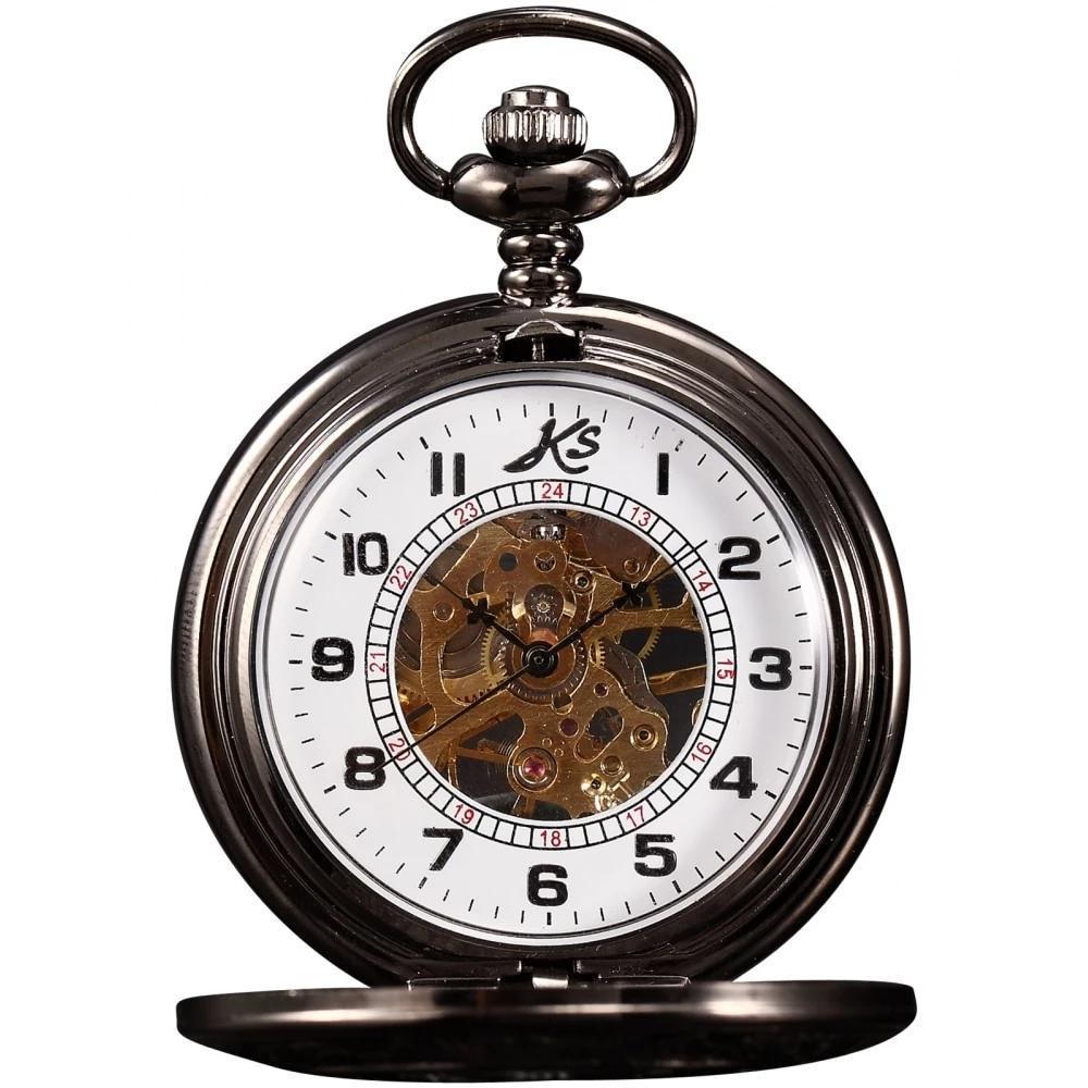 Men's Mechanical Copper Steampunk Pocket Watch