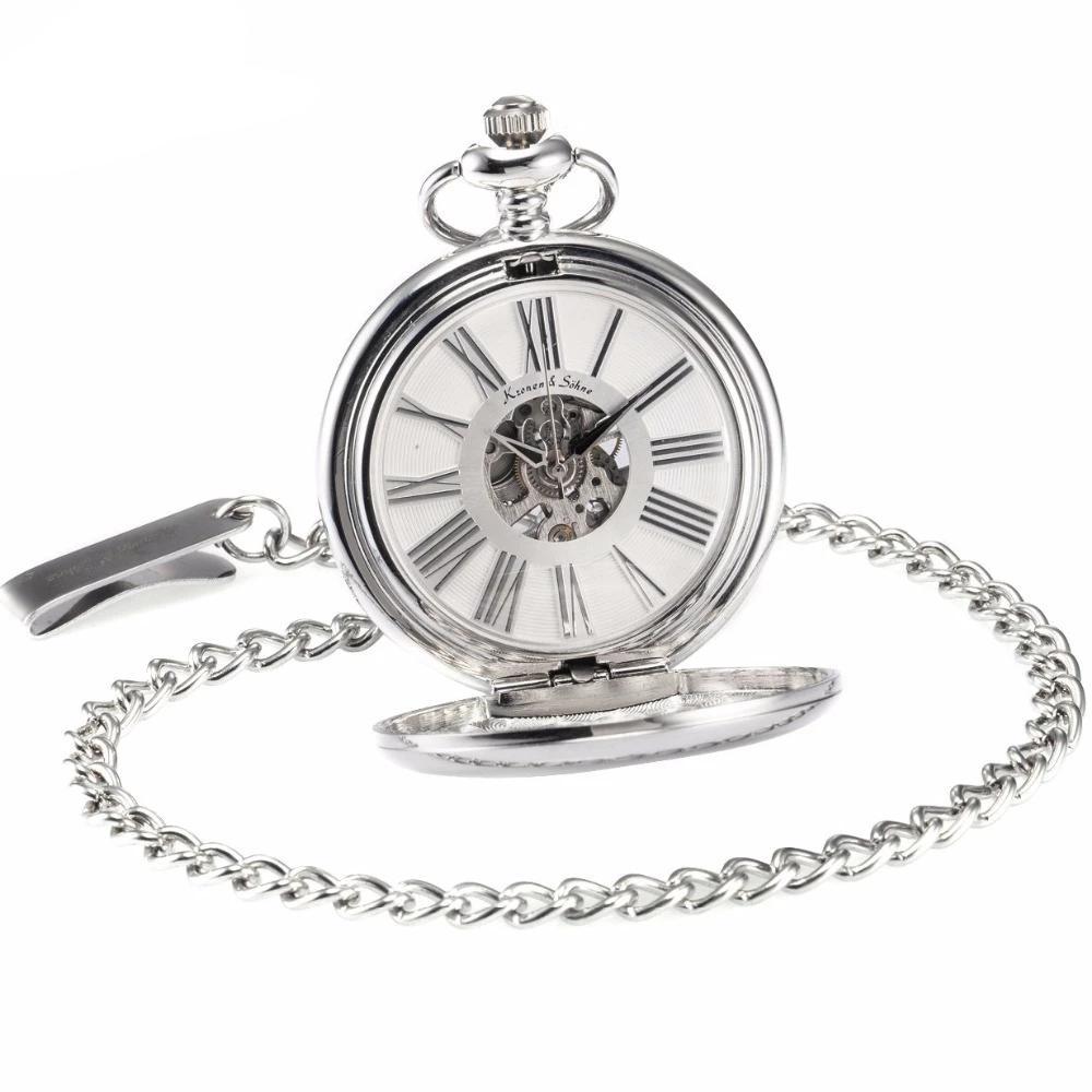 Men's Mechanical Hand Wind Luxury Collection Pocket Watches - 4 Colors