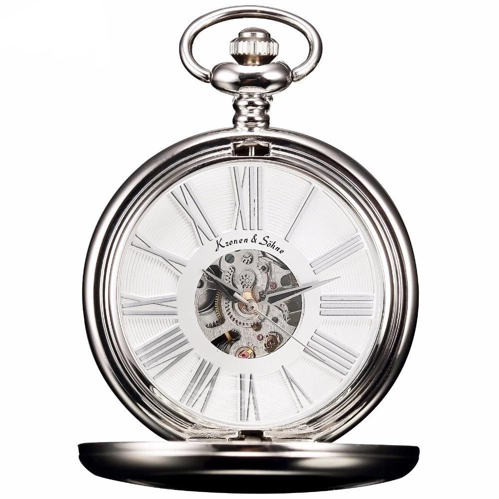 Men's Mechanical Hand Wind Luxury Collection Pocket Watches - 4 Colors