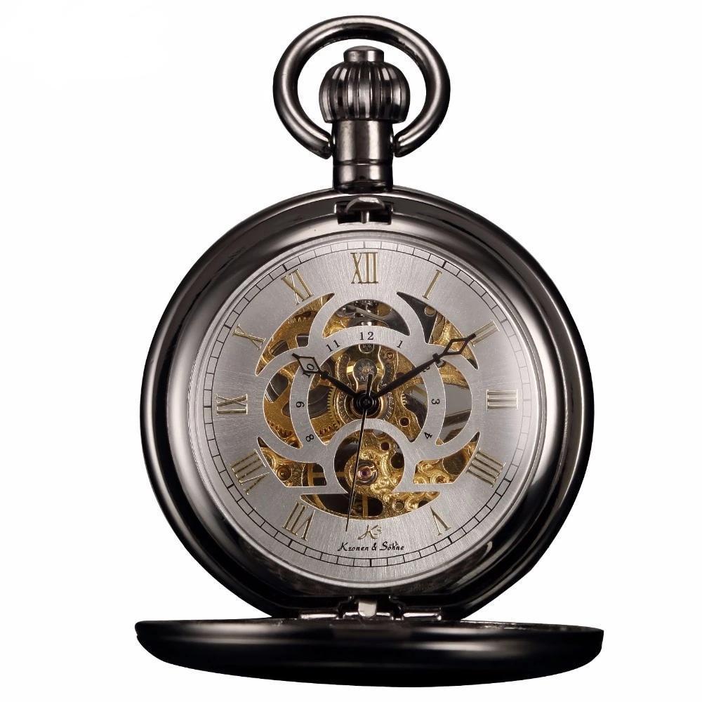 Men's Mechanical Hand Wind Roman Collection Pocket Watches - 3 Colors