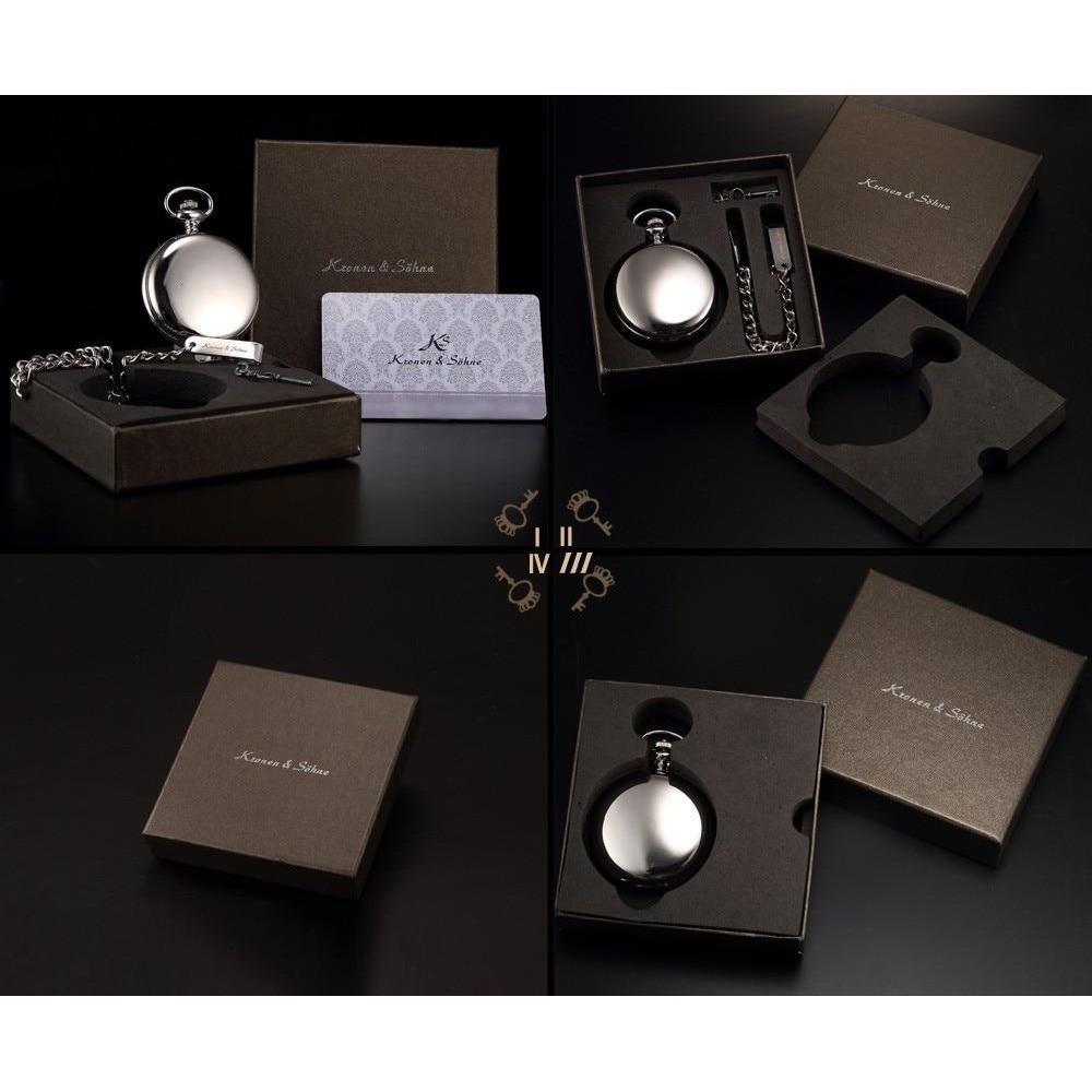 Men's Mechanical Hand Wind Roman Dial Collection Pocket Watches - 4 Colors