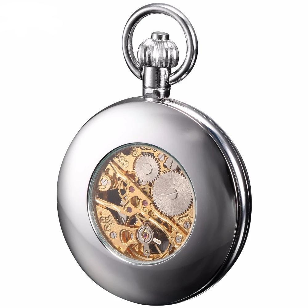 Men's Mechanical Hand Wind Steampunk Collection Pocket Watches - 3 Colors