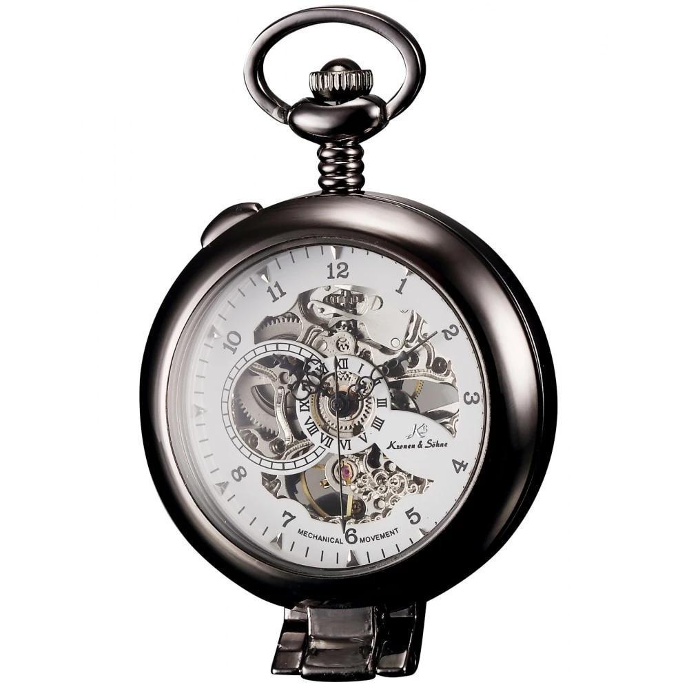 Men's Mechanical Hand Wind Steampunk Pocket Watch