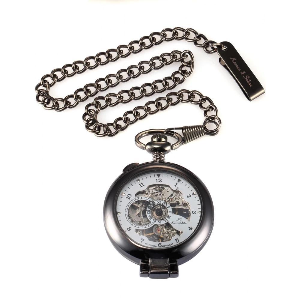Men's Mechanical Hand Wind Steampunk Pocket Watch