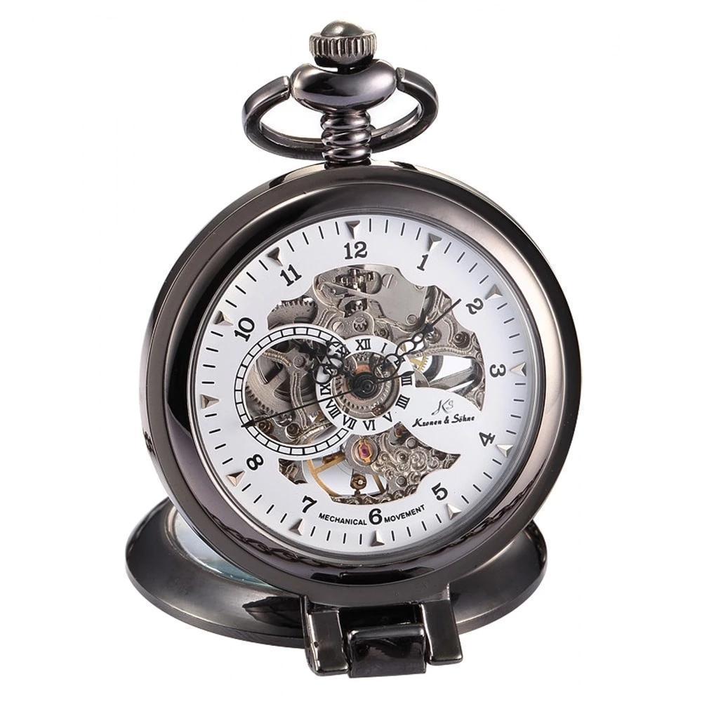 Men's Mechanical Hand Wind Steampunk Pocket Watch