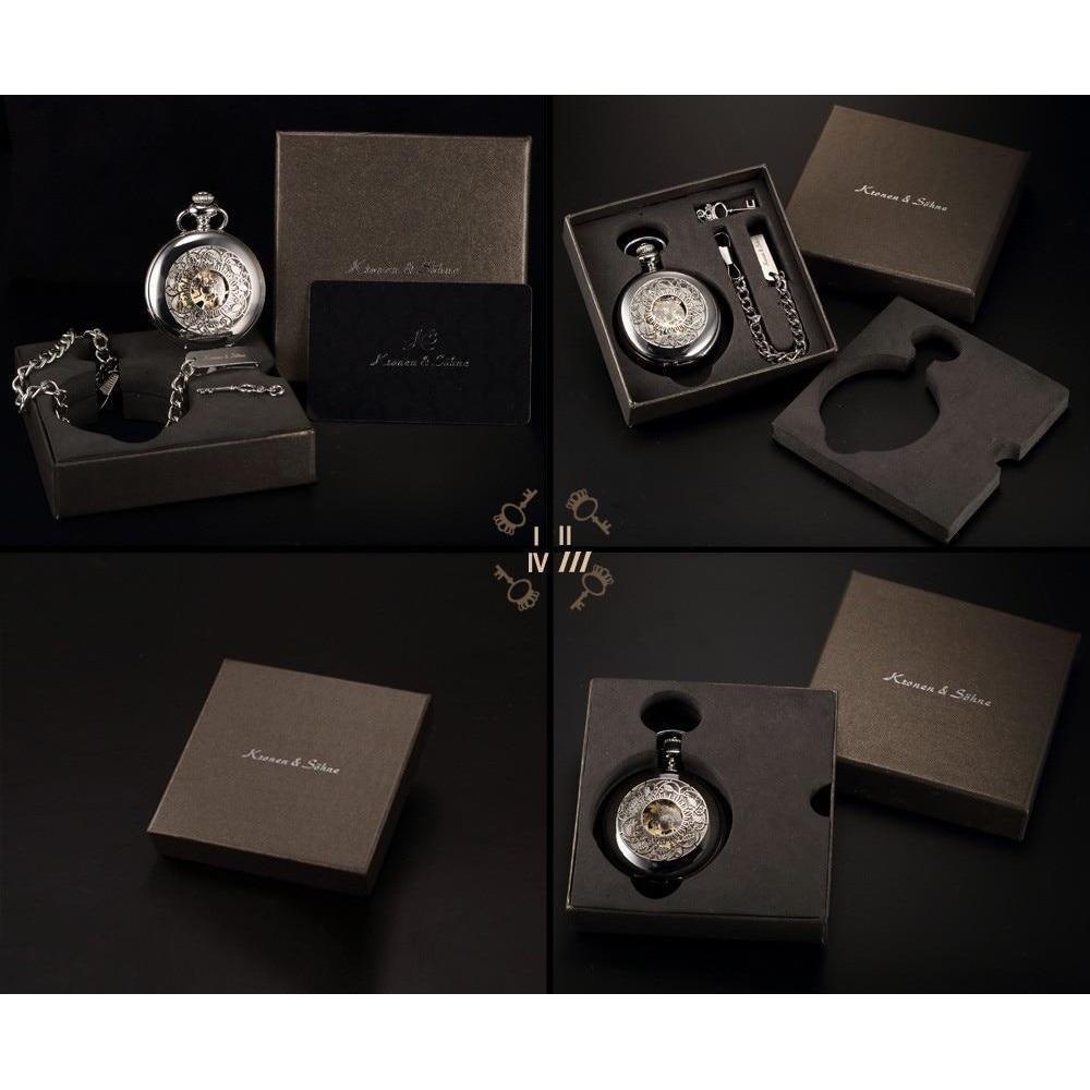 Men's Mechanical Roman Skeleton Collection Pocket Watches - 2 Colors