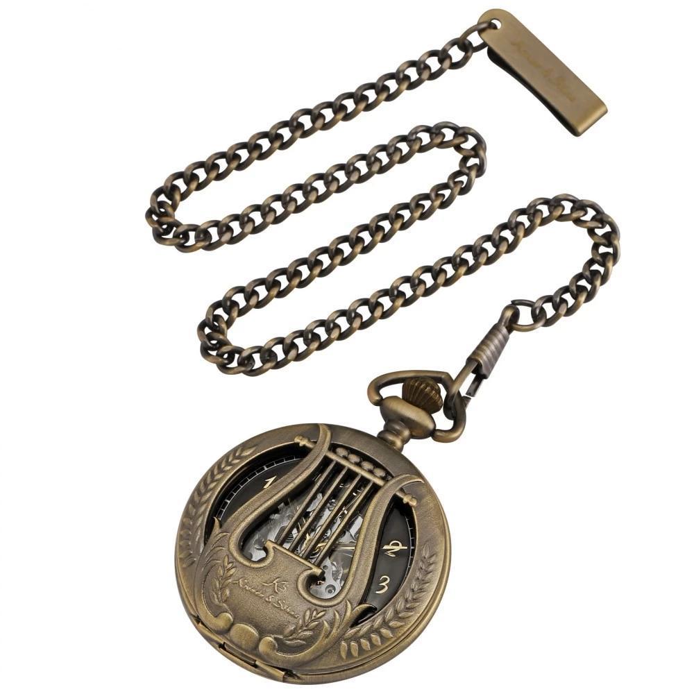 Men's Musical Harp Mechanical Collection Pocket Watches - 3 Colors