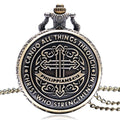 Men's Philippians 4:13 Bronze Vintage Pocket Watch