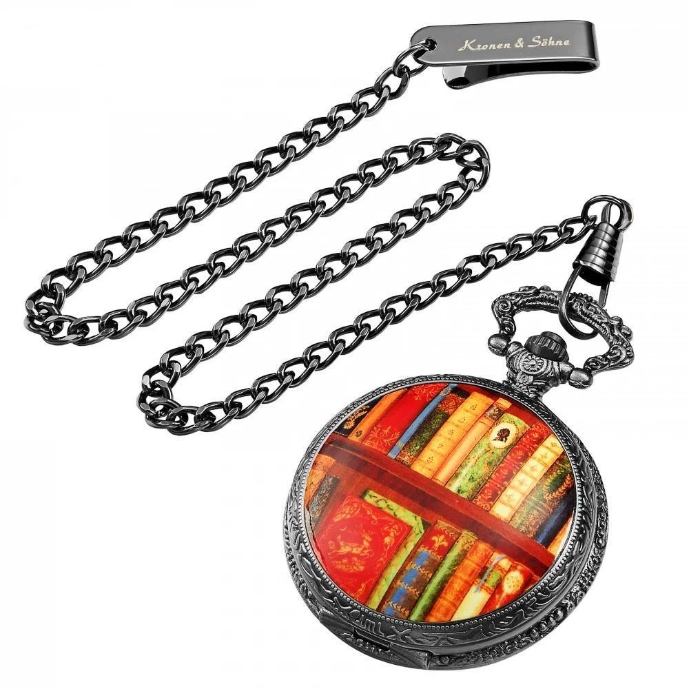Men's Roman Case Pattern Collection Pocket Watches - 3 Colors