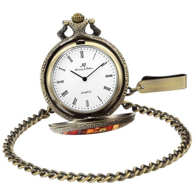 Men's Roman Case Pattern Collection Pocket Watches - 3 Colors