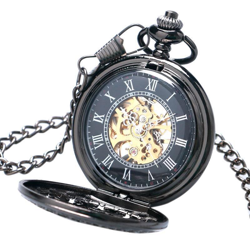 Men's Semi Automatic Mechanical Hand Wind Pocket Watch