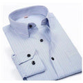 Men's Sky Blue Striped Dress Shirt