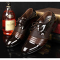 Men's Woven Leather Platform British Dress Shoes