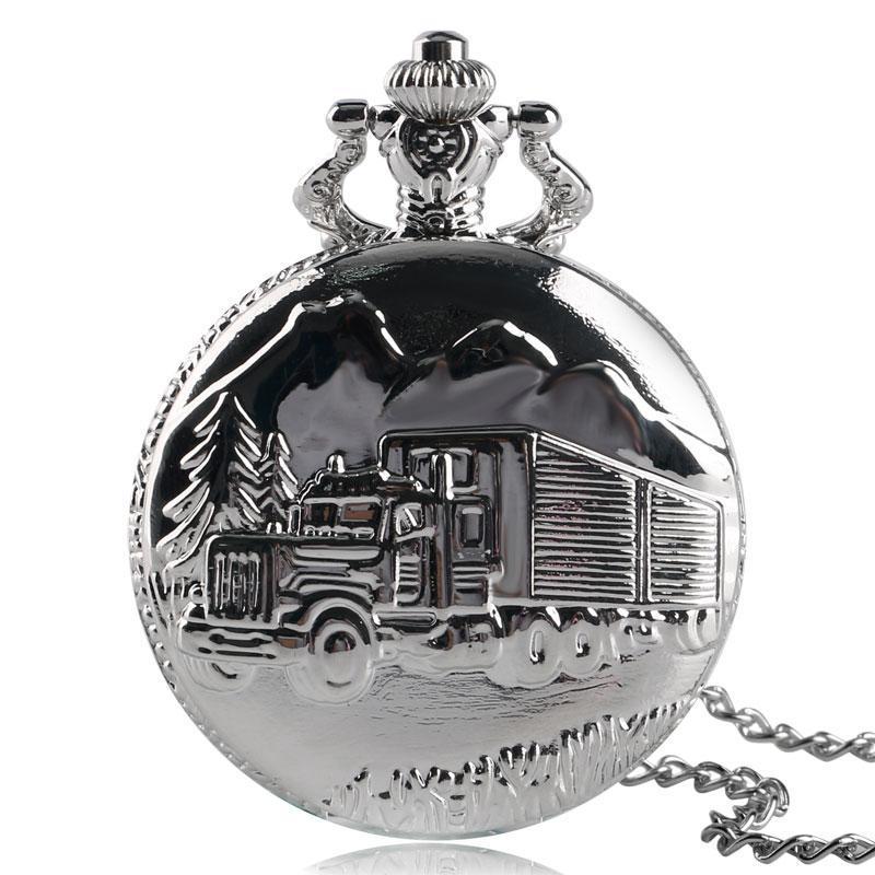Men's Truck Themed Pocket Watch