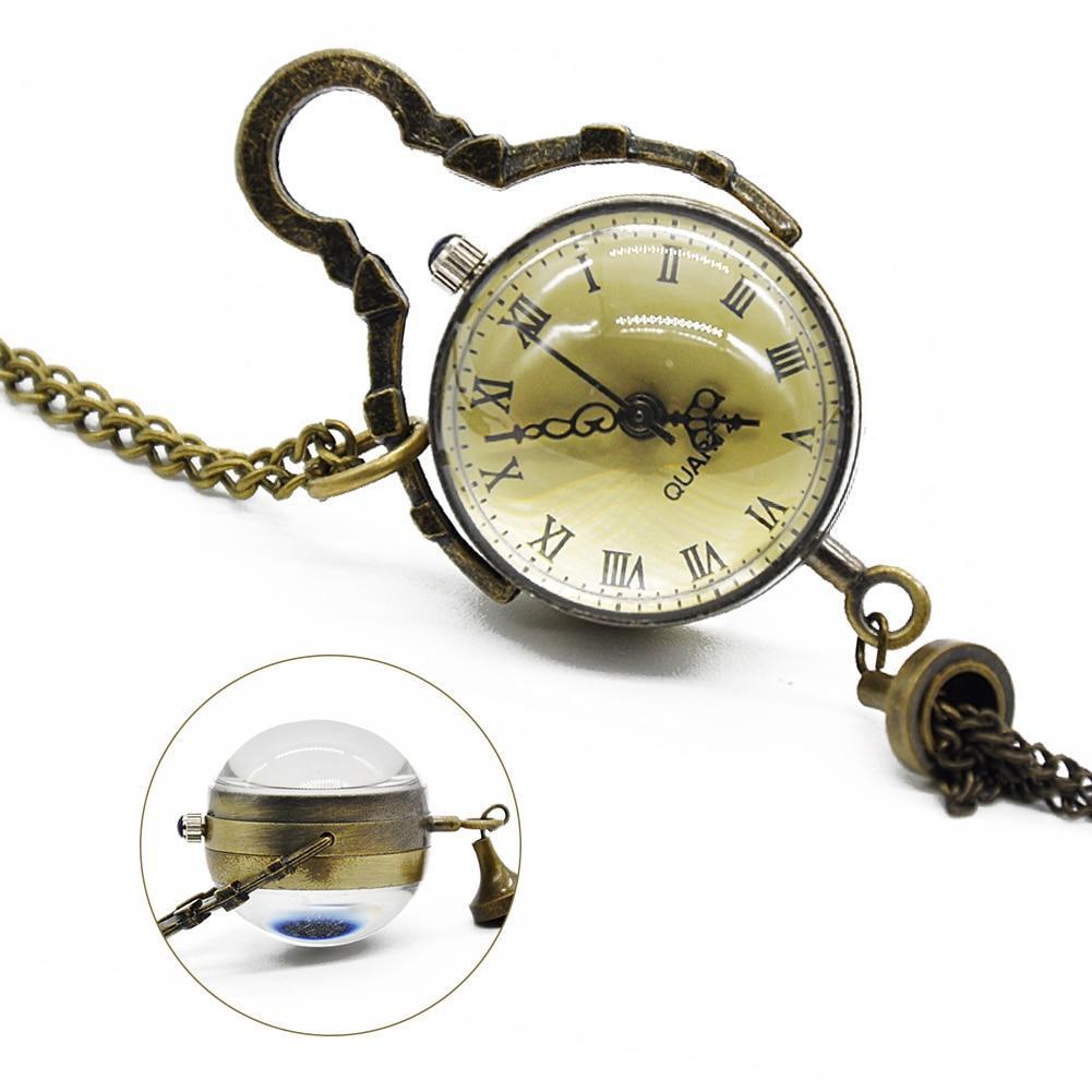 Men's Vintage Glass Bull Eye Pocket Watch