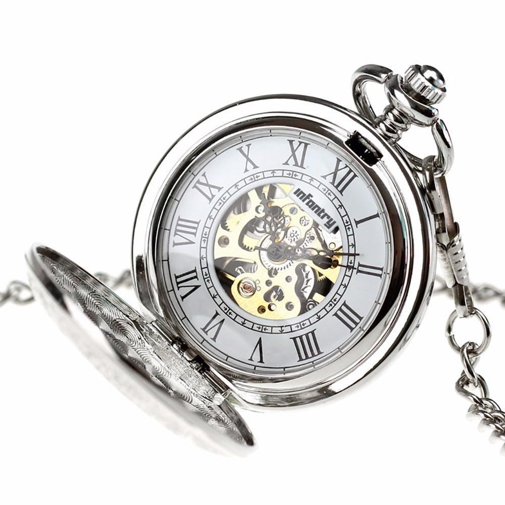 Men's Vintage Mechanical Hand Wind Pocket Watch