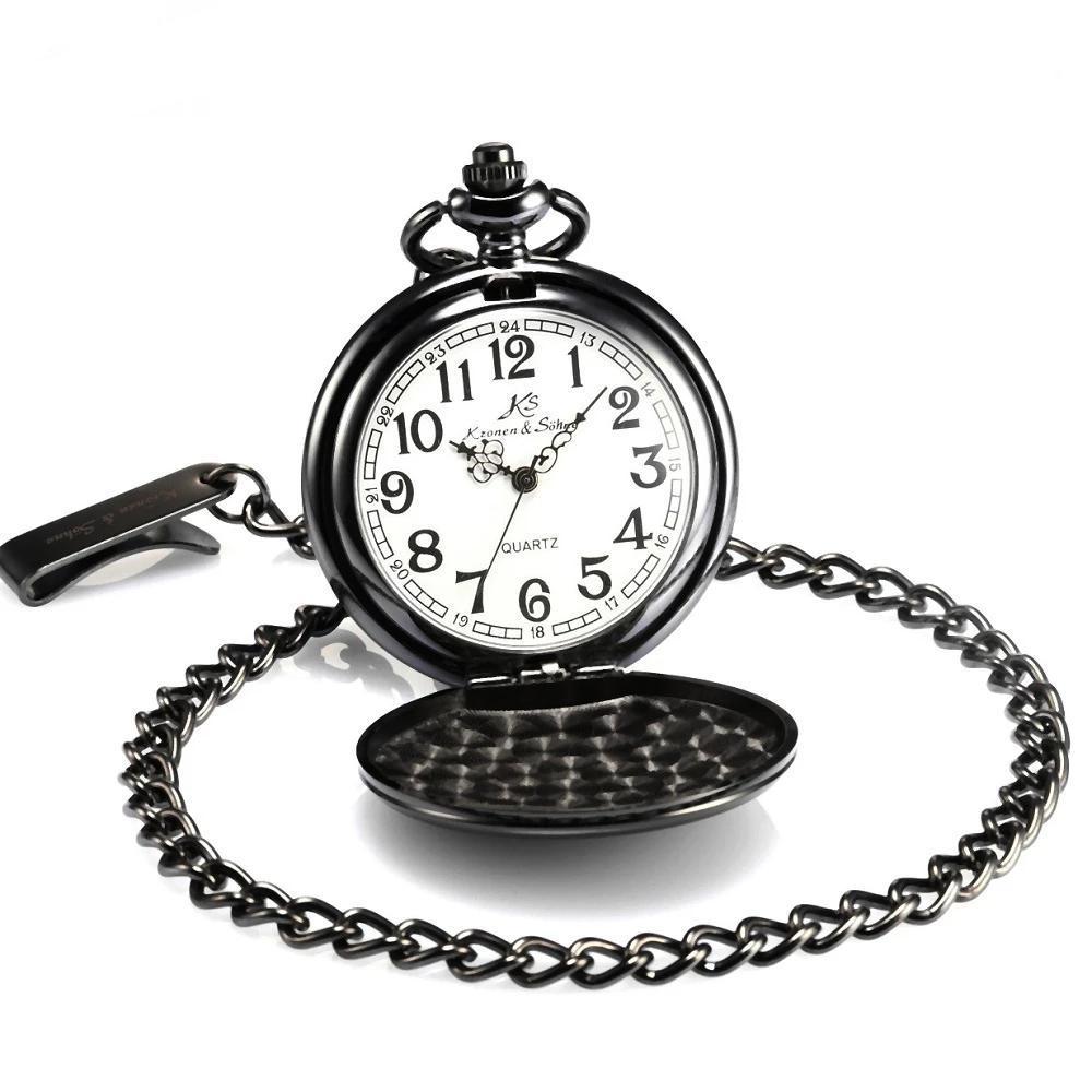 Men's White Analog Pocket Watch