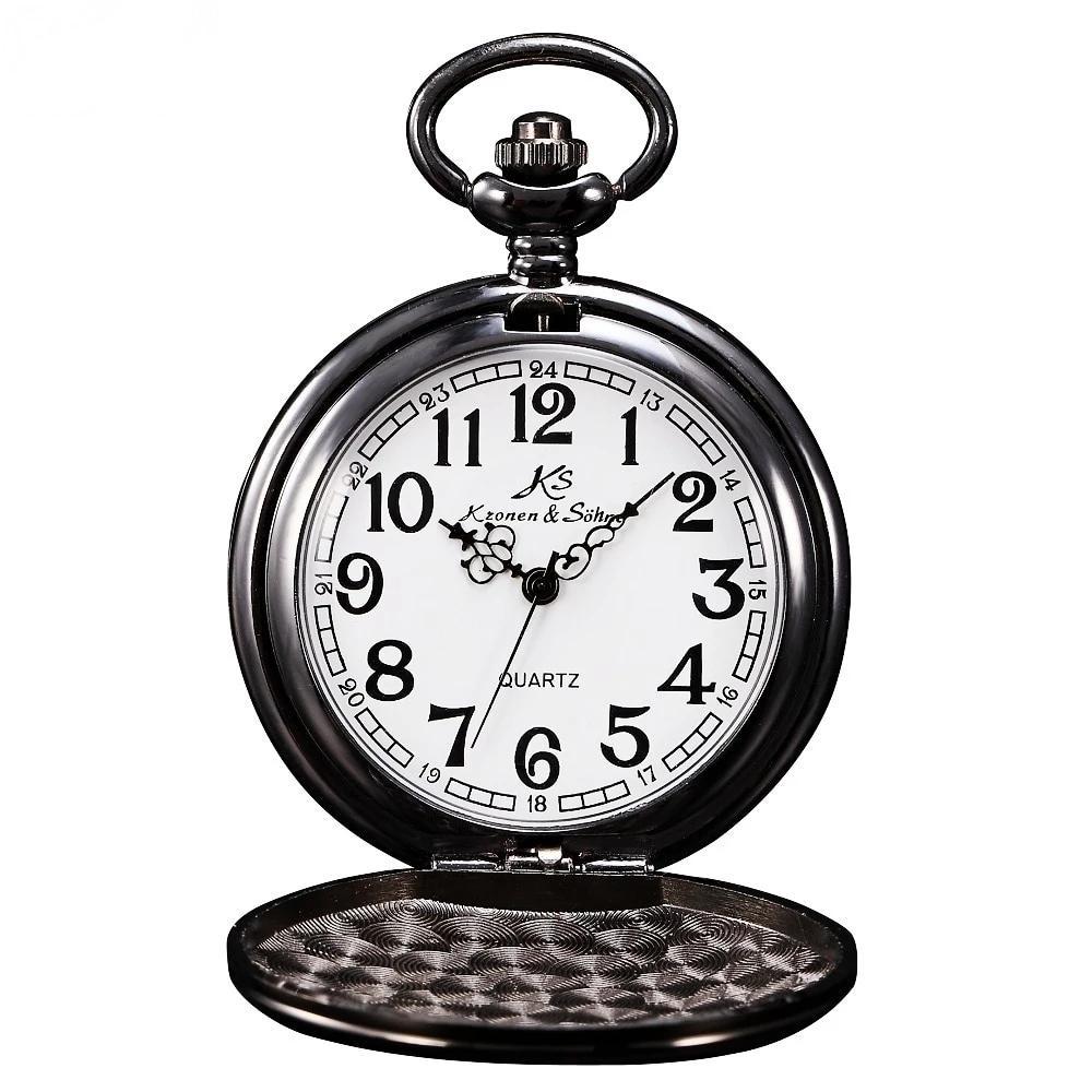 Men's White Analog Pocket Watch