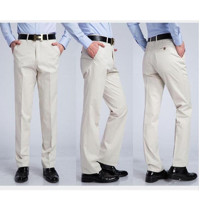 Men's White Slim Fit Dress Pants - Multiple Sizes